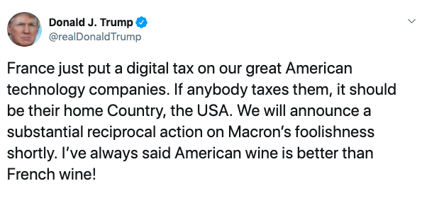 Трамп пригрозил санкциями против Франции из-за пошлин на IT-компании США